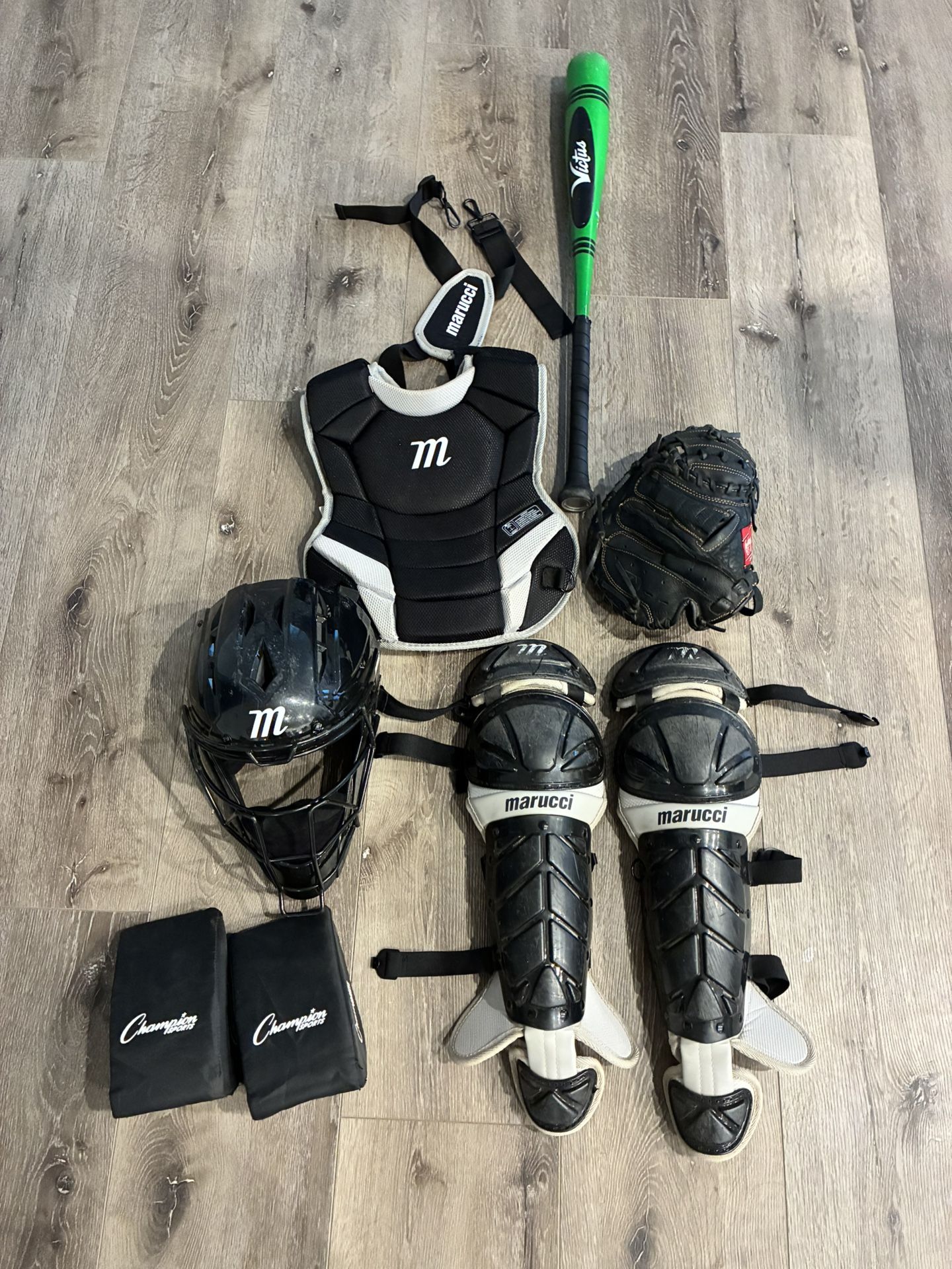 Youth Catcher Gear And Bat