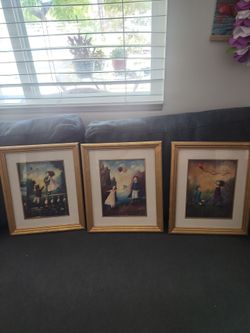 Set of 3 art frames by Stephen Mackey