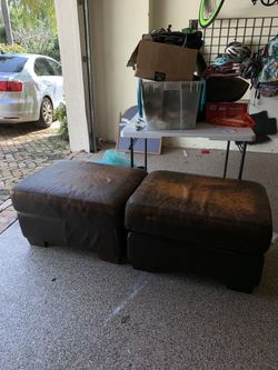 LEATHER SMALL COUCHES both for 40