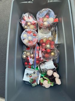 Assorted Christmas Decor Tote