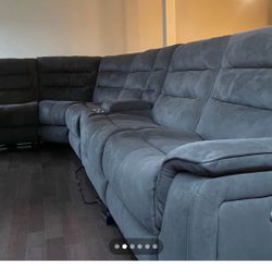 Microfiber, electric recliner, couch