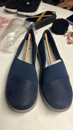 Navy Blue Slip-On Flats