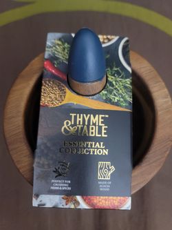 Thyme & Table Acacia Wood Mortar & Pestle