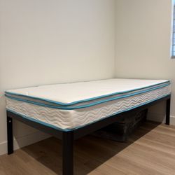 Twin Bed Frame WITH Memory Foam