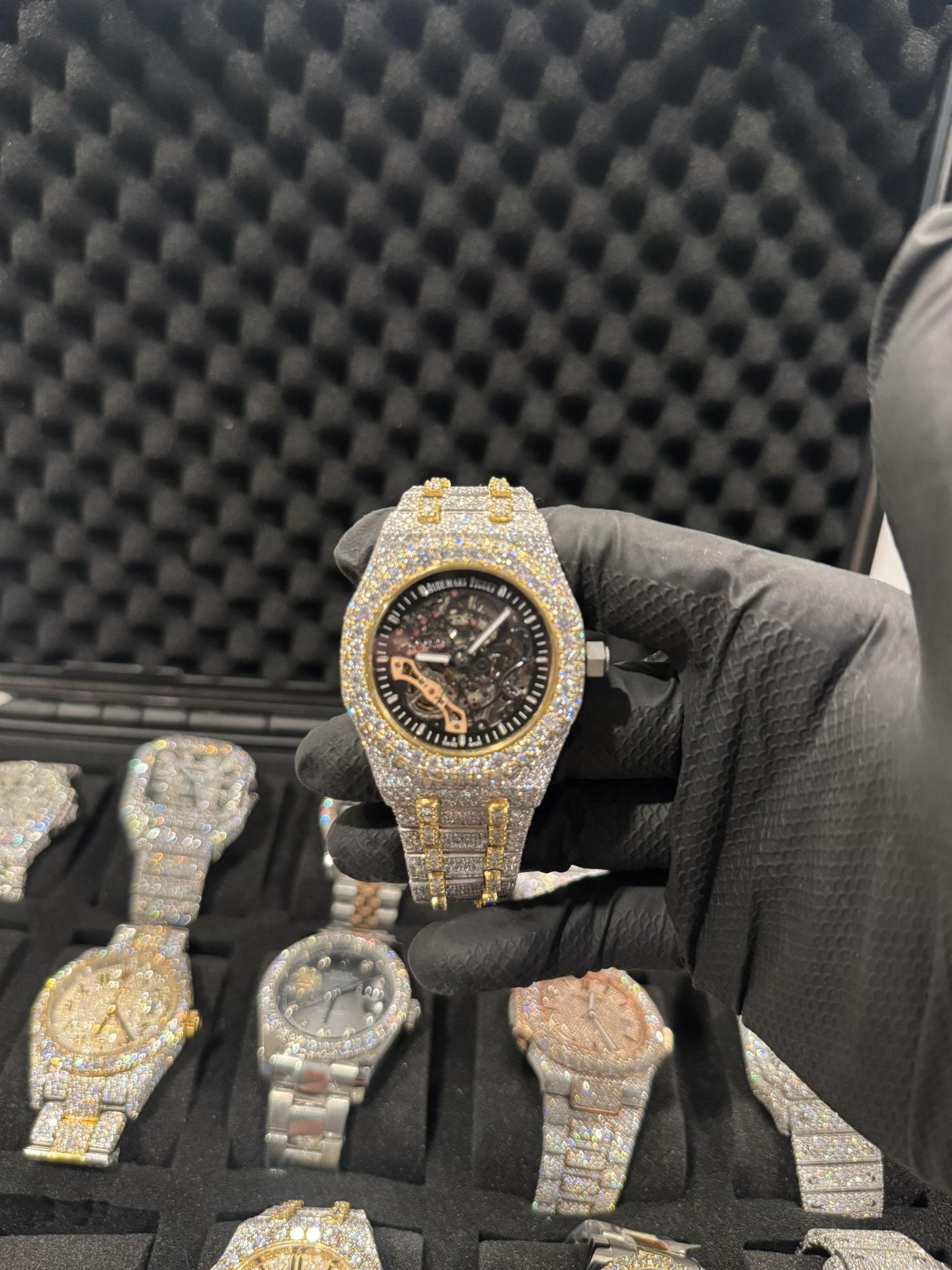 VVS Moissanite Skeleton Ap Automatic Watch