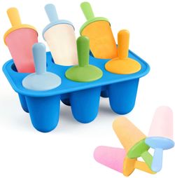 Lamesa Popsicles Molds Silicone, 6 Pieces BPA-Free Ice Pop Mold, Reusable Mini Toddler Popsicle Molds with Sticks, Homemade Small Popsicle Mold for Ki
