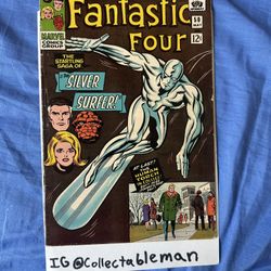 Fantastic Four #50 (Marvel Comics 1966) Silver Surfer Galactus Key!! Fine -