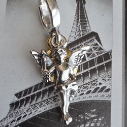 Pandora Gold Silver Angel Charm