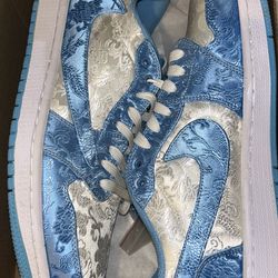Size 11 Asian floral stitching Travis Scott custom Jordan 1 low