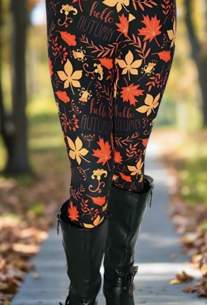 NEW Womens Fall Thanksgiving Leggings Soft As Lularoe OS/TC