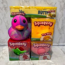 Sqeeezy Collection Peach, Strawberry, Cheese, Duck, and Butter!