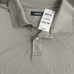 Alfani Stretch Men’s Polo Shirt Short Sleeve  Sz Large New w/Tags