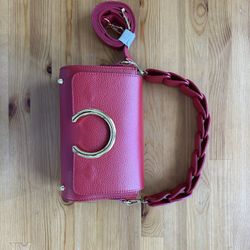 Elegant Red Leather Handbag