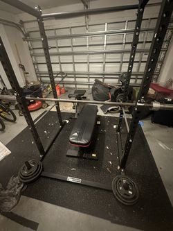 Gym Set With Benches/ Dumbbells
