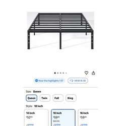 Metal Bed Frame,Queen Heavy Duty NEW 
