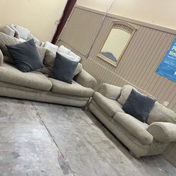 Fabric Sofas Set 