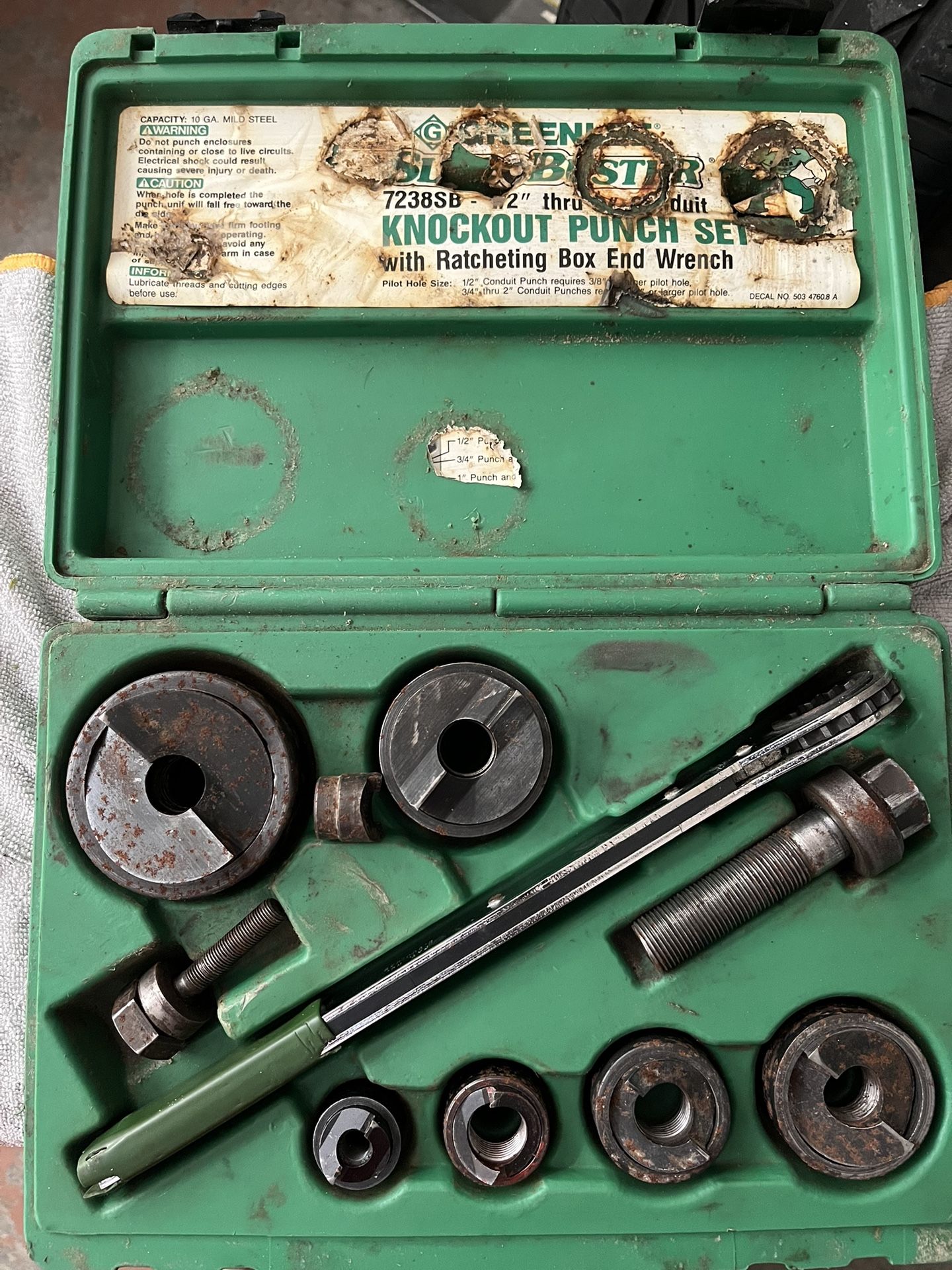 1/2 Inch To 2 Inch Know Out Punch