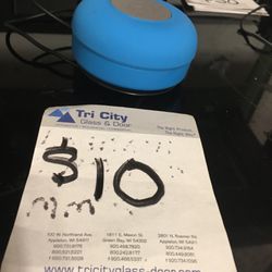 Blue Round Bluetooth Speaker