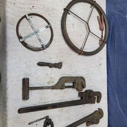 Miscellaneous plumbing tools sold as set