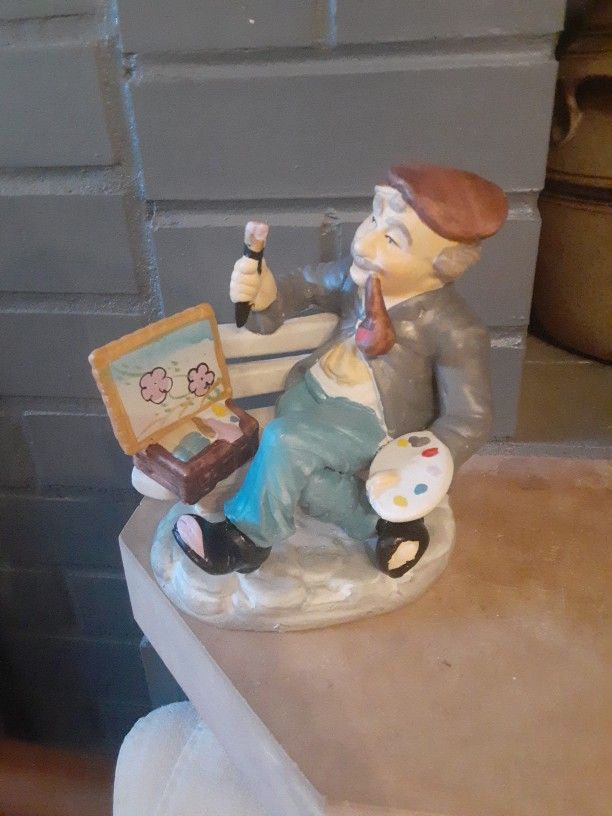 Ceramic Old Man Painting