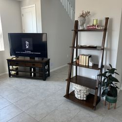 Entertainment Center And Bookshelf Living Room Set