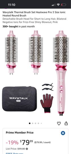 Wavytalk Heatwave Pro Ionic Heated Round Brush Set