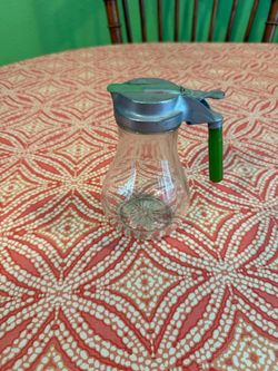 Vintage Glass Syrup Dispenser
