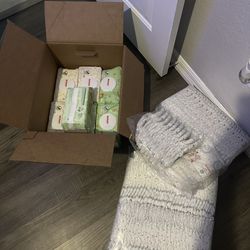 Huggies size 4 diapers and wipes
