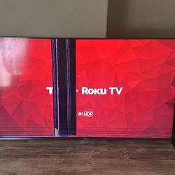 TCL 4K 65” ROKU TV SCREEN CRACKED