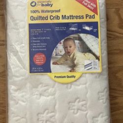 Crib Mattress  Pad 100% Waterproof 