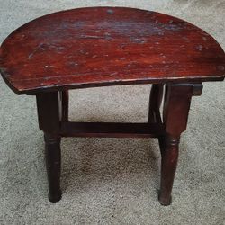 Antique Handmade 20s Or 30s Maple And Pine Milking Stool Queen Anne Style