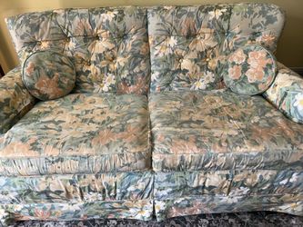 Ethan Allen couch, love seat and footstool