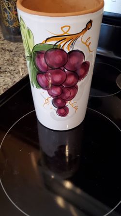 Ceramic Kitchen Utensil Holder Or Wine Holder