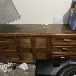 9 Drawer Wood Dresser