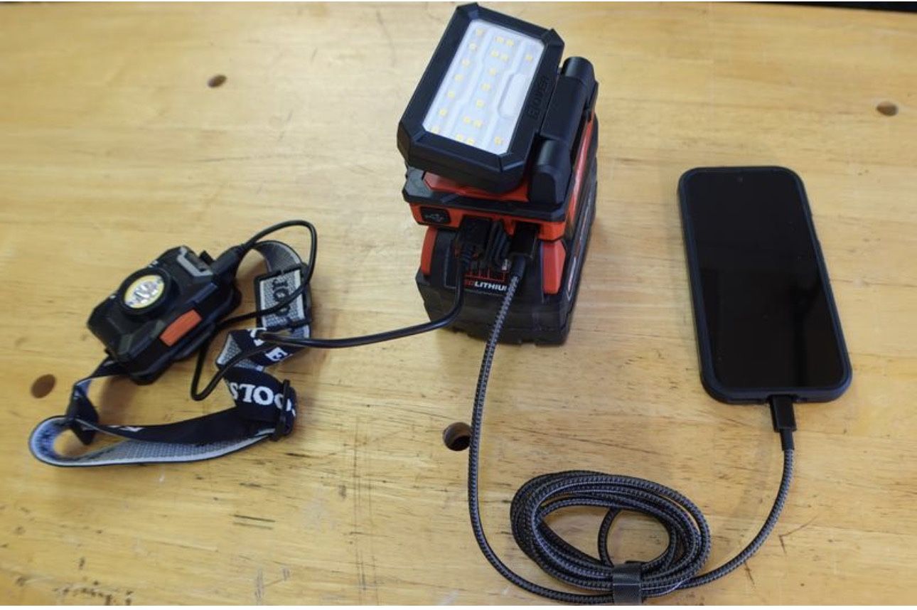 M18 18-Volt Lithium-Ion Cordless ROVER Flood Light with (1) M18 2.0 Ah Battery, Charger, and Recharg
