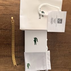 Lacoste Gold Stainless Steel Link Bracelet (Metropole Style