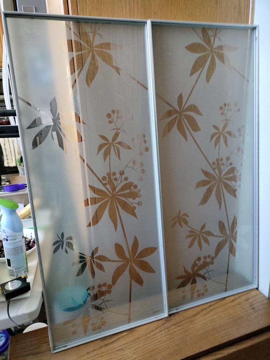 Decorative Etched Glass Panels 