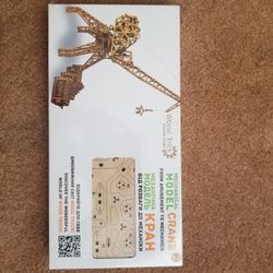 Wooden 3D Puzzle. Crane.