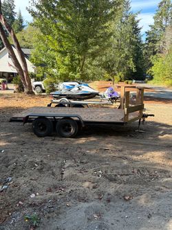 12’ Flat Bed Car Trailer