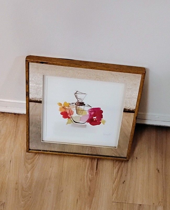 Framed Art with Floral Design