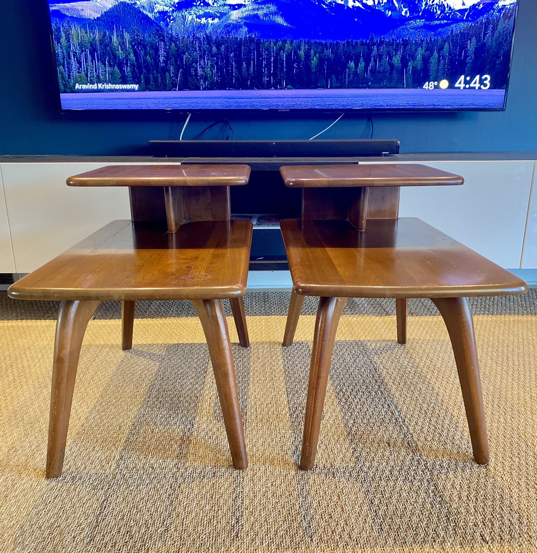 Mcm Heywood Wakefield Step Side Tables
