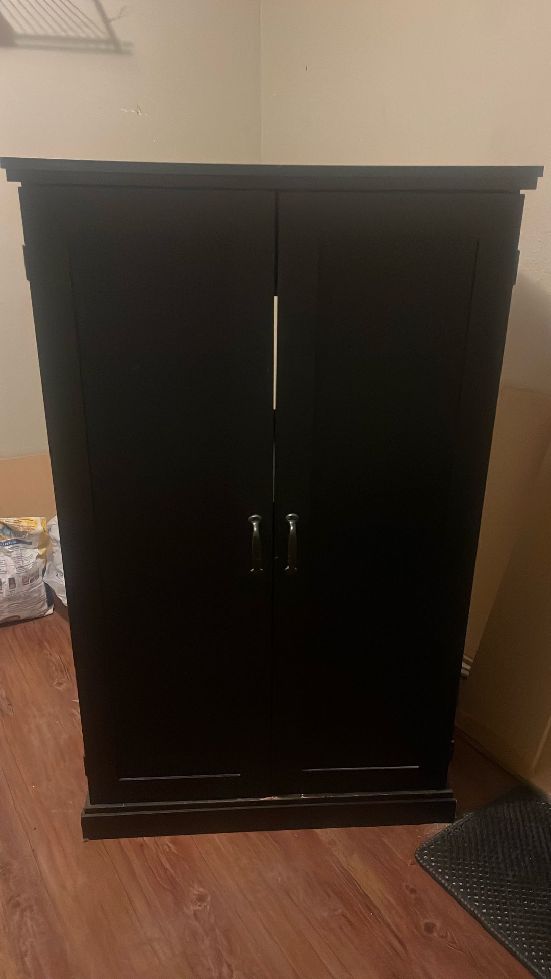 Wooden TV Stand Tall Cabinet