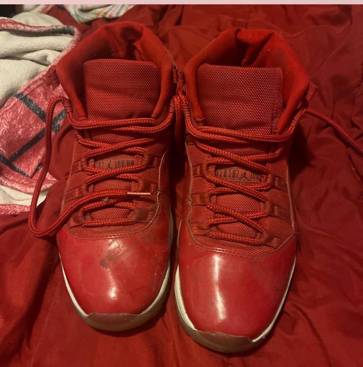 Red And White Jordan 11 