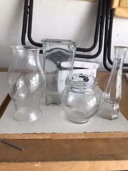 vases and candle glasses