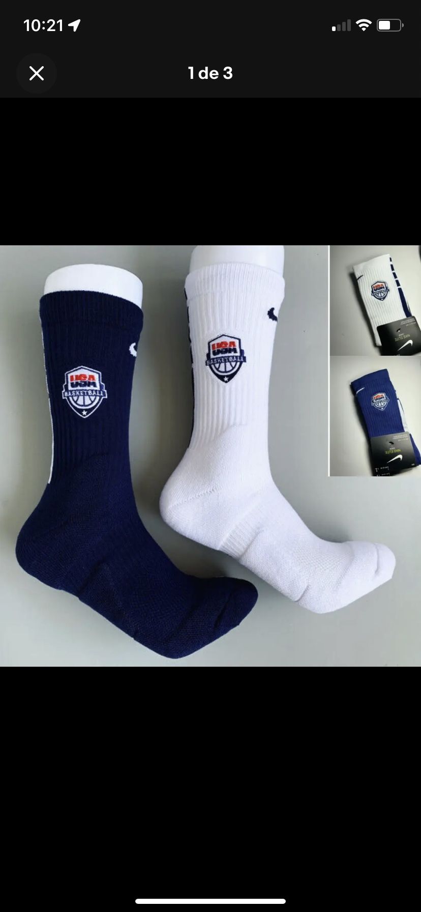 Nike Olympics Team USA Elite Athletic Basketball Socks Full Length US 8-12 L