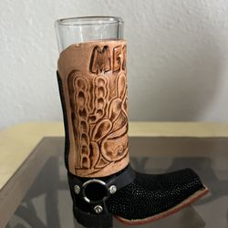 🥃 UNIQUE COWBOY BOOT TEQUILA SHOT GLASS 👢