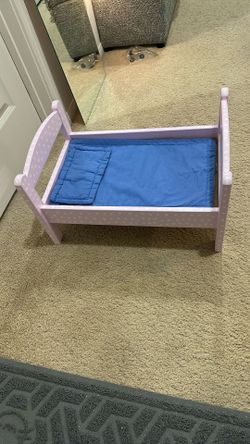 Wooden Doll Bed 