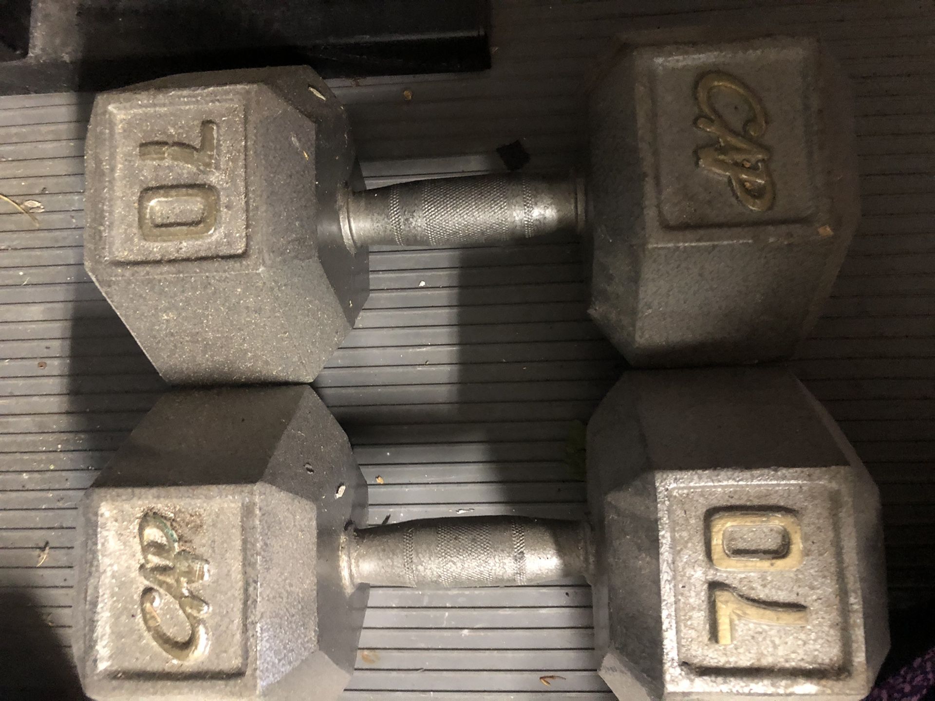 CAP barbell 70 lb solid hex dumbbell pair of 2