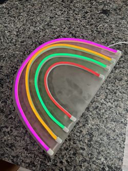 Rainbow neon light up sign *WORKS*