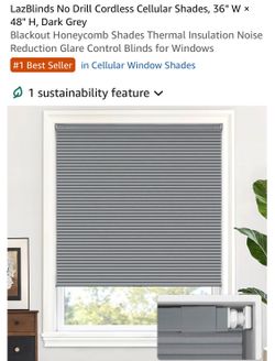 36" W × 48" H No Drill Cordless Cellular (wb10)
